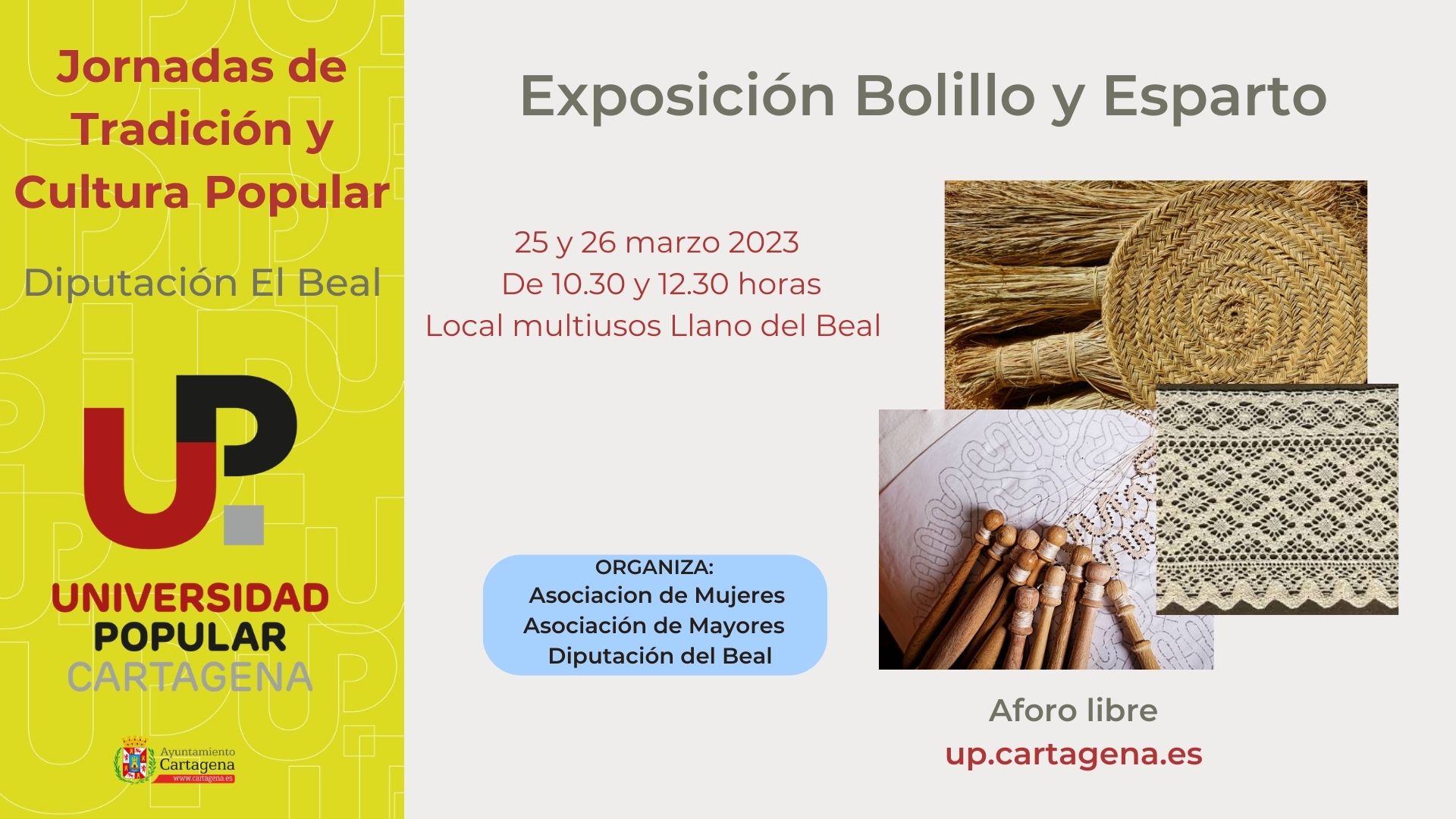 EXPOSICIÓN DE BOLILLO Y ESPARTO. DIPUTACIÓN DEL BEAL