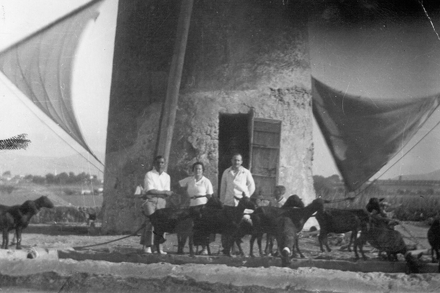 Imagen Miguel Hernández, Carmen Conde y Antonio Oliver en el molino del tío Poli. Cartagena, 24 agosto 1935.